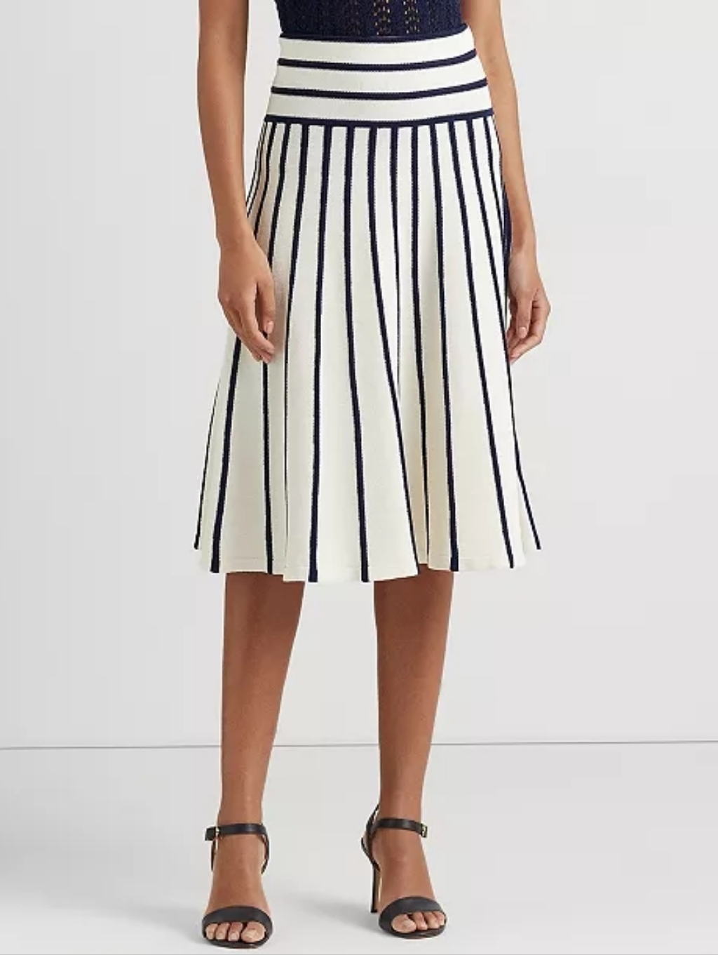 Ralph Lauren Black Label Ribbed Midi Skirt Size Medium